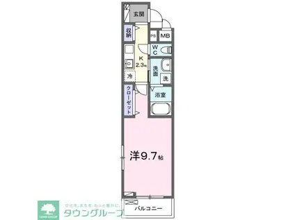 クレメントガーデンV(1K/2階)の間取り写真