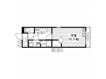 UNI ETERNA 京都壬生(1K/4階)の間取り写真