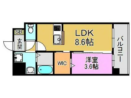 ESTONE HIGASHIOSAKA(1LDK/3階)の間取り写真