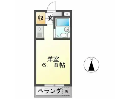 スペースイン金山(ワンルーム/1階)の間取り写真