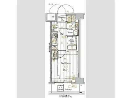 MAXIV川口青木(1K/6階)の間取り写真