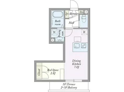 MY STYLE VINTAGE 高円寺(1DK/3階)の間取り写真