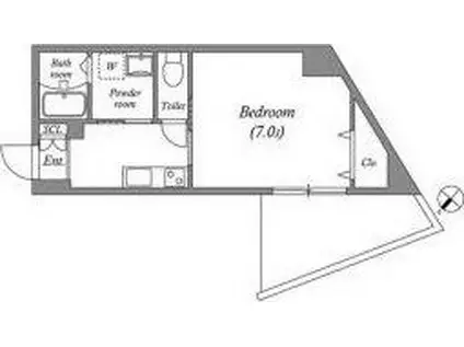 アウラ新大阪(1K/8階)の間取り写真