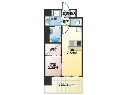 セレニテ江坂エクラ(1DK/10階)の間取り写真