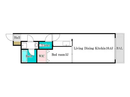 カーサ磨屋町(1LDK/2階)の間取り写真