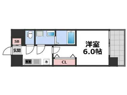 ファステート大阪アステール(1K/9階)の間取り写真