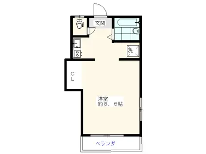 ブルックス東十条(ワンルーム/1階)の間取り写真