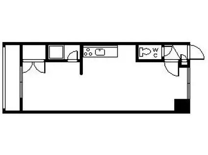 ビジョン616(1DK/6階)の間取り写真