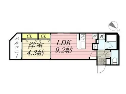 GRANPASEO麻布十番 グランパセオ麻布十番(1LDK/13階)の間取り写真