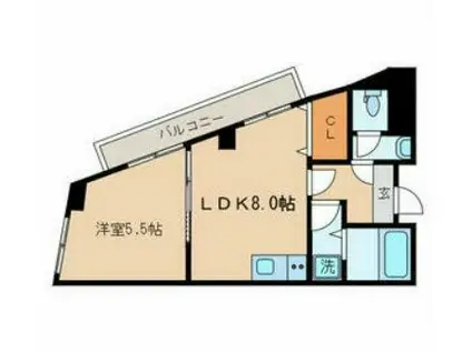 ロジェメント三軒茶屋(1LDK/2階)の間取り写真