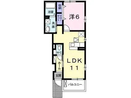 ビータ プラシード(2LDK/1階)の間取り写真