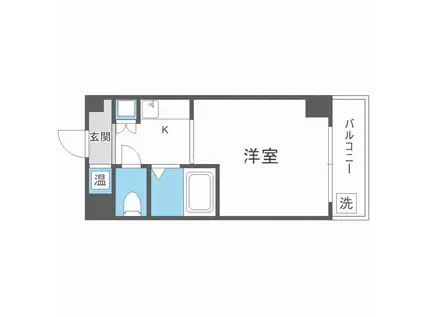 ドミール堺筋本町(ワンルーム/11階)の間取り写真