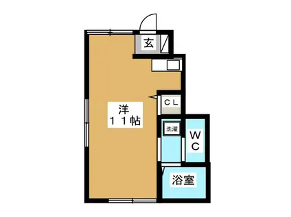 サニーハイム(ワンルーム/1階)の間取り写真