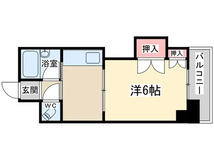 コレクション中崎1(1K/4階)の間取り写真