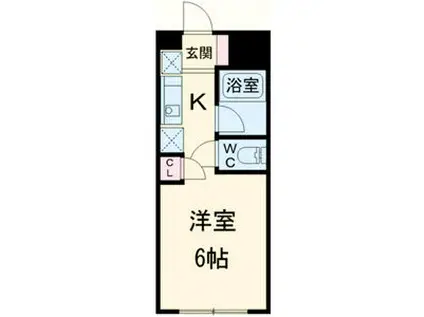 メゾン村上(ワンルーム/2階)の間取り写真