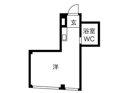 ベルビュー三軒茶屋(ワンルーム/2階)の間取り写真