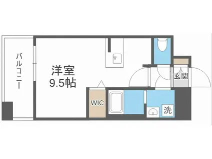 エンクレスト天神南PURE(ワンルーム/3階)の間取り写真