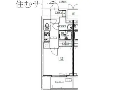 S-RESIDENCE四日市駅前COULEUR(1K/11階)の間取り写真