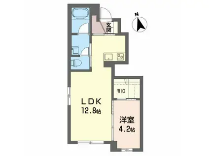 イーストグレイス(1LDK/1階)の間取り写真