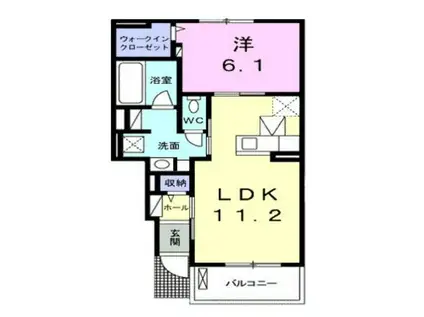 ブラットフィーアIII(1LDK/1階)の間取り写真