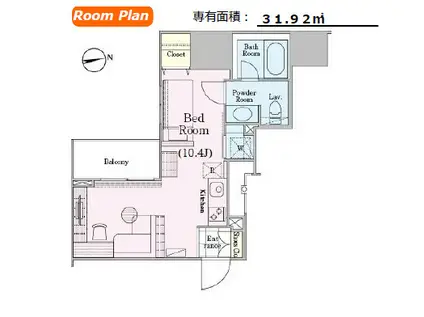 ロイジェントパークス四ツ谷(ワンルーム/4階)の間取り写真