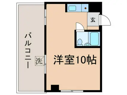 ヒバリアーバンヒルズ(ワンルーム/3階)の間取り写真