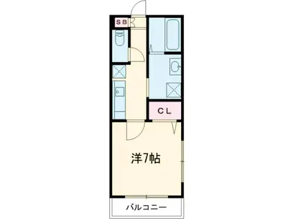 MISTRAL千代田町(1K/1階)の間取り写真