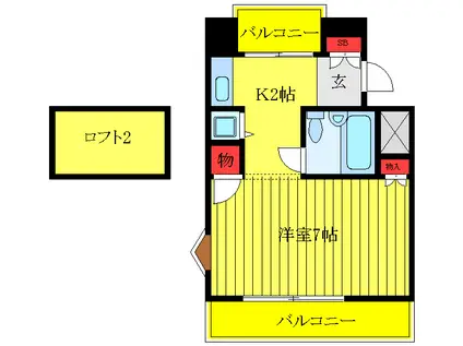 メインステージ中板橋駅前(ワンルーム/3階)の間取り写真