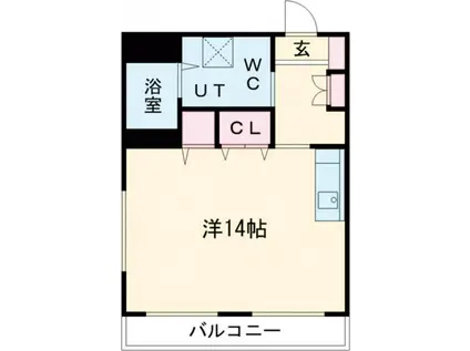 フロンティア(ワンルーム/1階)の間取り写真