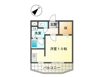 メゾントルヴェール(ワンルーム/1階)の間取り写真