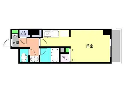 HF駒沢公園レジデンスTOWER(ワンルーム/25階)の間取り写真