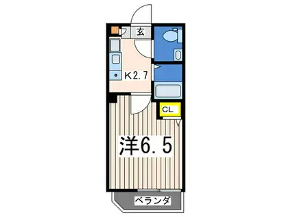 プライムレーベルMM・NORD(1K/3階)の間取り写真