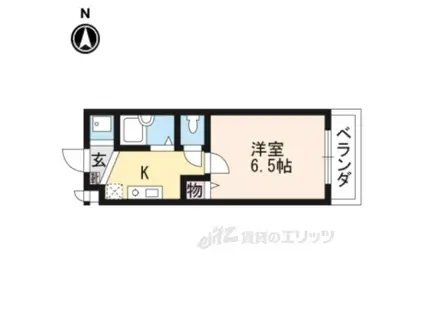 コンフォートヴィレッジ内田(1K/4階)の間取り写真