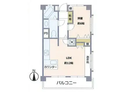 桜台フラワーホーム(1LDK/2階)の間取り写真