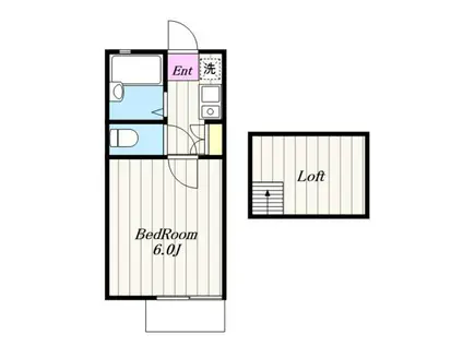 グレイスK(1K/1階)の間取り写真