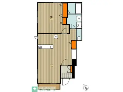 ネストガーデンイースト(1LDK/1階)の間取り写真