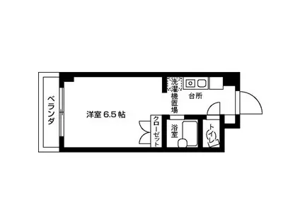 エルテルン壱番館(ワンルーム/2階)の間取り写真