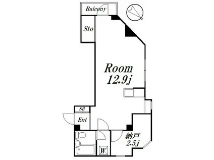 メゾン・ホワイト(ワンルーム/3階)の間取り写真