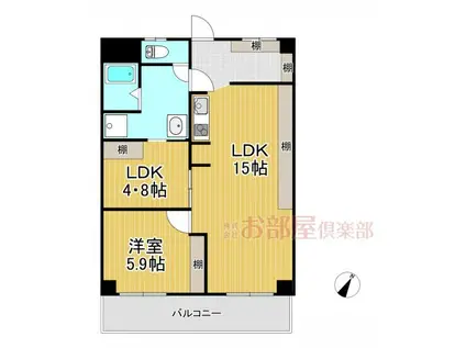 R-BLDG02(2LDK/1階)の間取り写真