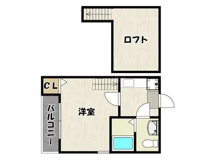 スパロウ・ハウス(1K/1階)の間取り写真