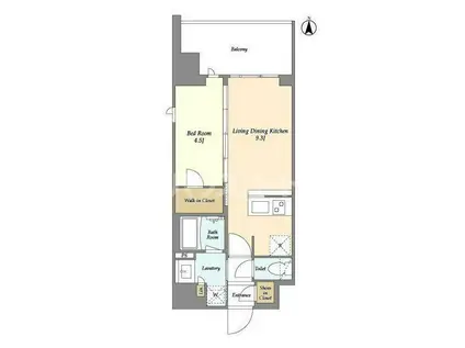 グランカーサ三ノ輪V(1LDK/6階)の間取り写真