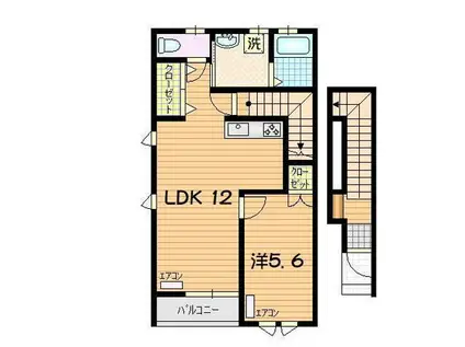 グランフォート青山(1LDK/2階)の間取り写真