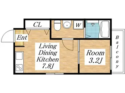 DOAHN SYOJI(1DK/1階)の間取り写真
