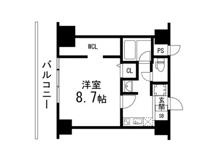 REPEAMENT勾当台(1K/6階)の間取り写真