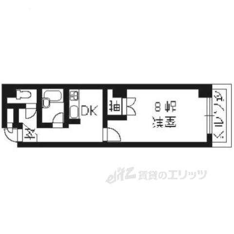 錦プラザ(1K/5階)の間取り写真