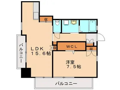 ダ・ヴィンチ(1LDK/7階)の間取り写真