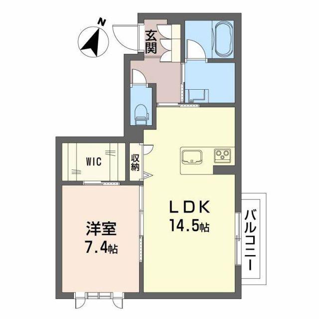 シャーメゾン パン サンク(1LDK/2階)の間取り写真