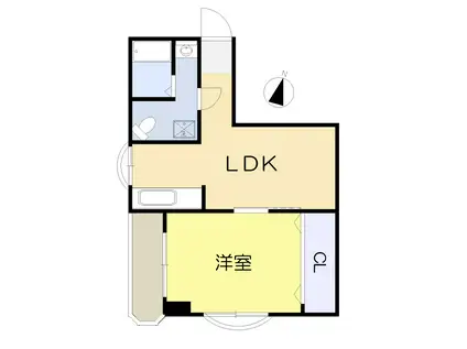 シルバーハイツ(1DK/1階)の間取り写真