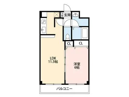 フォレスト ヴィラ(1LDK/2階)の間取り写真