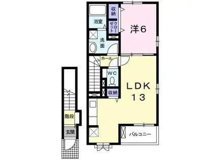 トキメック スカイ(1LDK/2階)の間取り写真